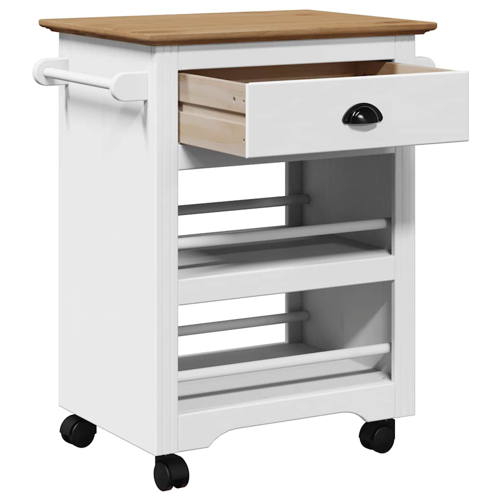 vidaXL Kitchen Trolley BODO 67.5x45x80 cm white
