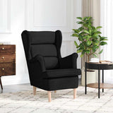 vidaXL Armchair with footrest fabric light grey