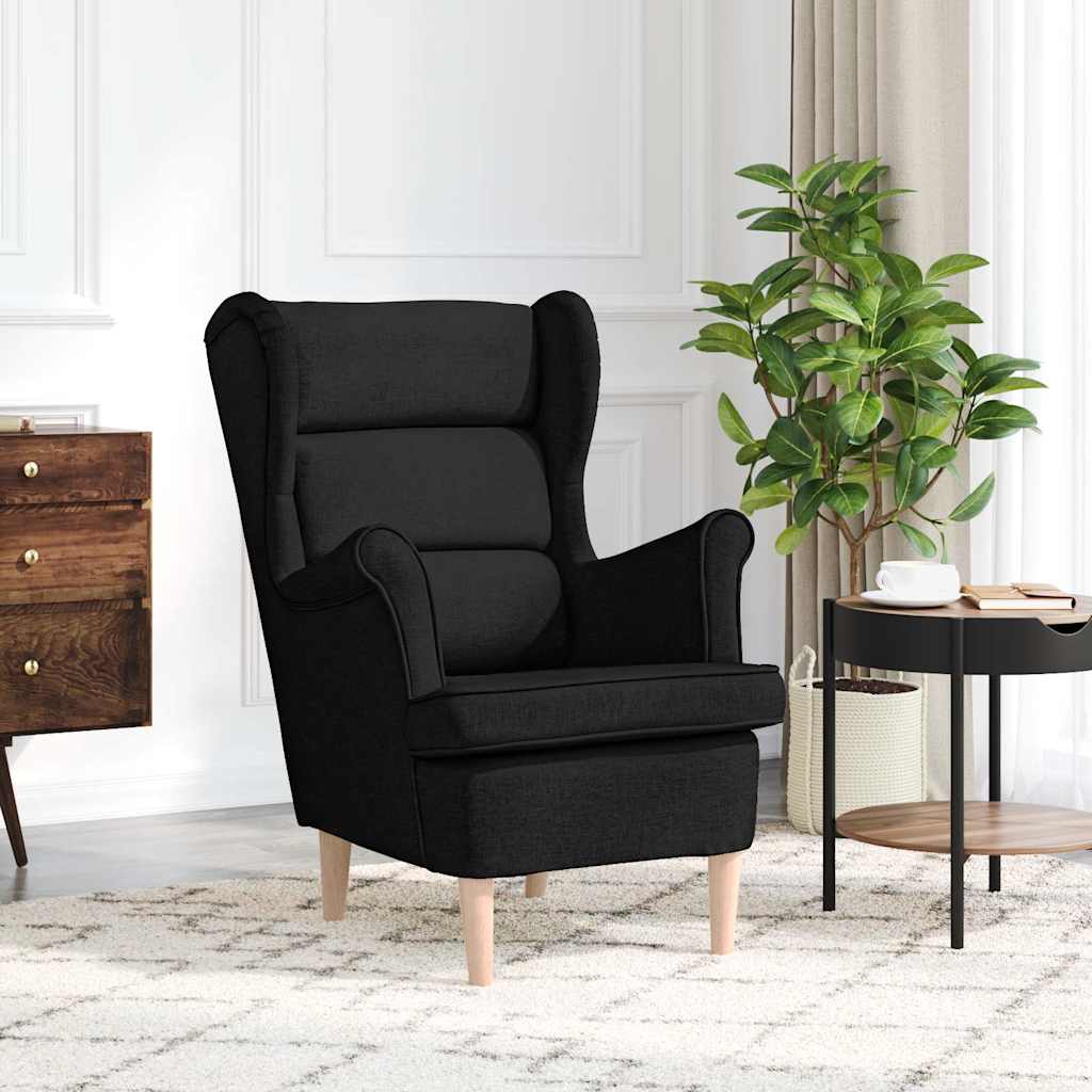 vidaXL Armchair with footrest fabric light grey