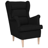 vidaXL Armchair with footrest fabric light grey