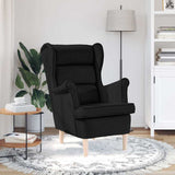 vidaXL Armchair with footrest fabric light grey