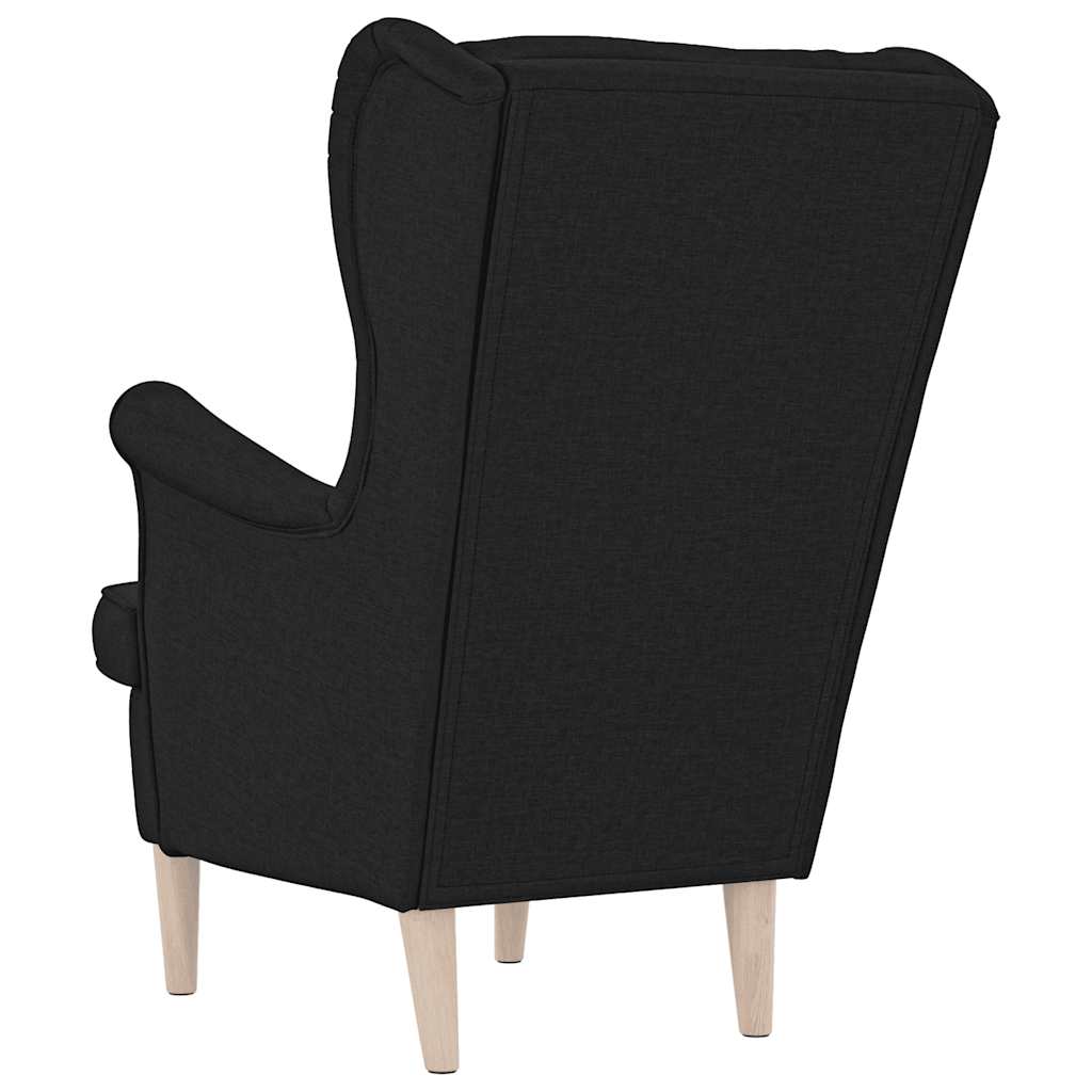 vidaXL Armchair with footrest fabric light grey
