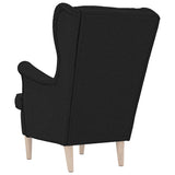 vidaXL Armchair with footrest fabric light grey