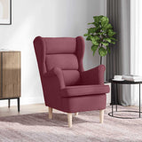 vidaXL Armchair with footrest fabric light grey