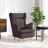 vidaXL Armchair with footrest fabric light grey