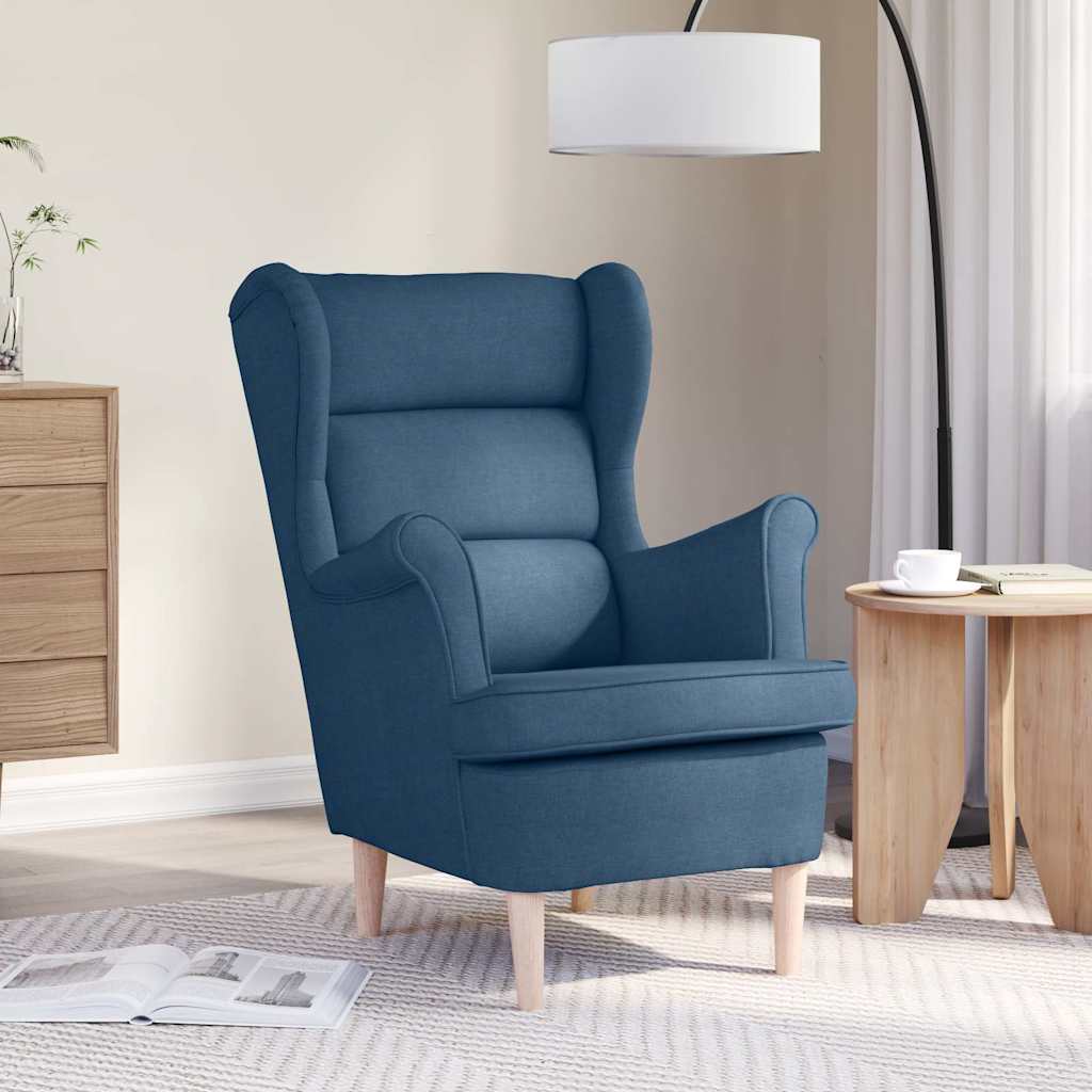 vidaXL Armchair with footrest fabric light grey