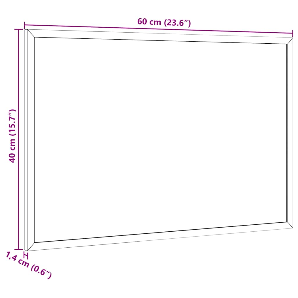 vidaXL Magnetisch whiteboard met massief grenenhouten frame 40x30 cm