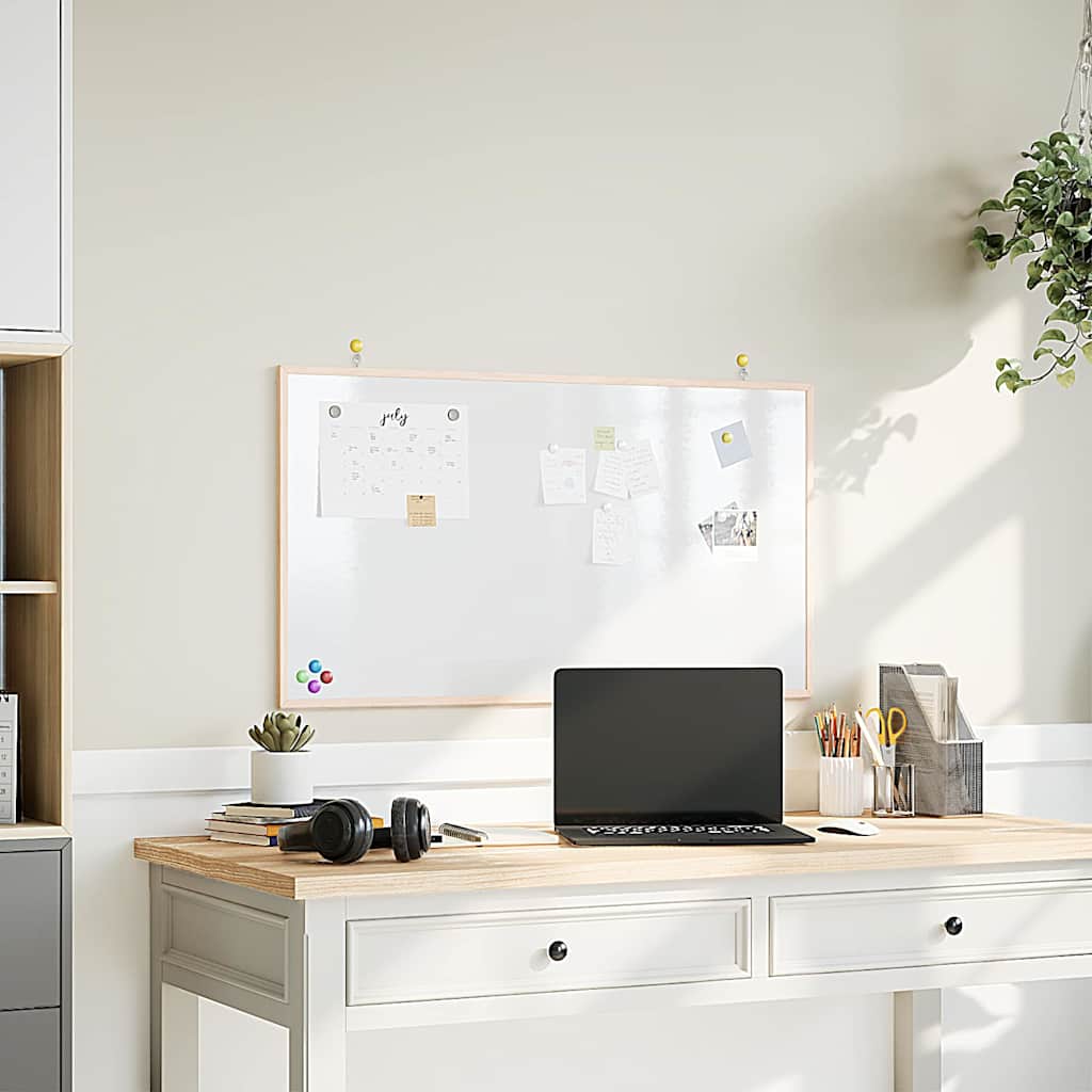 vidaXL Magnetisch whiteboard met massief grenenhouten frame 40x30 cm