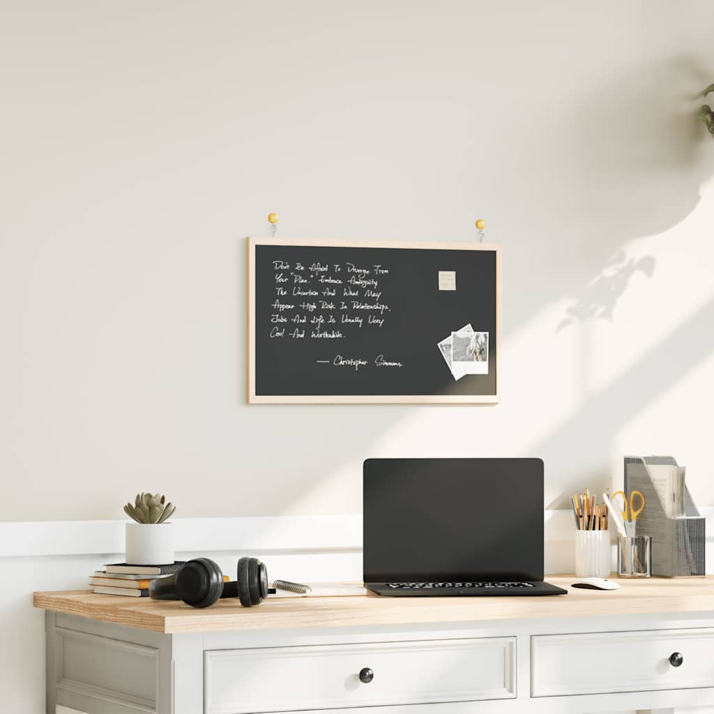vidaXL Magnetisch whiteboard met massief grenenhouten frame 40x30 cm