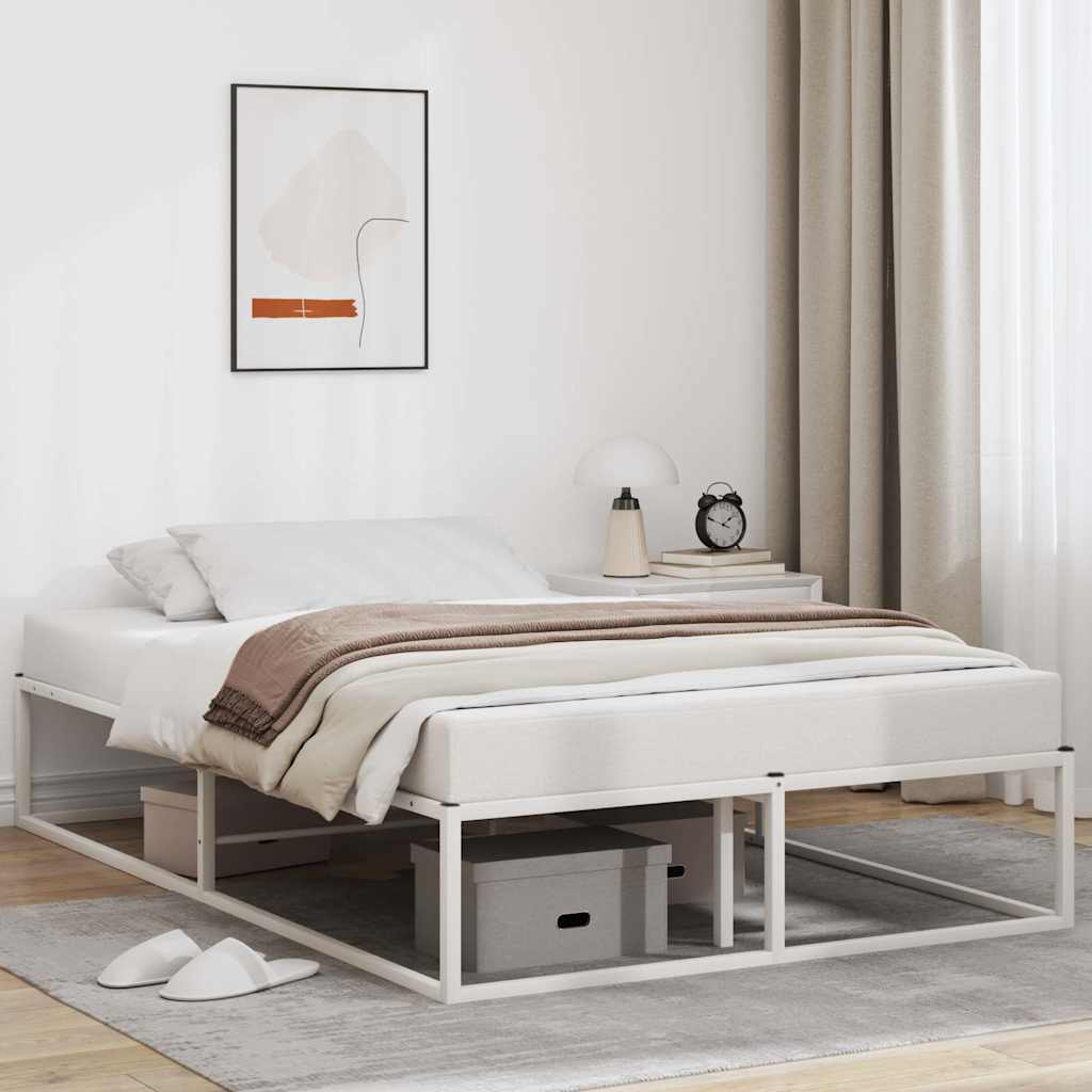 vidaXL Cadre de lit métal noir 90x200 cm