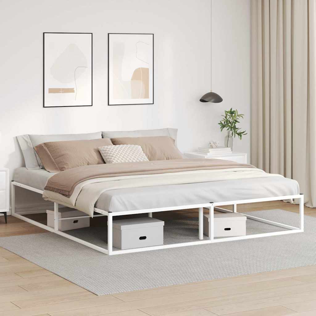 vidaXL Cadre de lit métal noir 90x200 cm