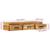 vidaXL Tv-meubel wandmontage 60x30x19 cm massief gerecycled hout
