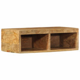 vidaXL Wall-Mounted TV Cabinet 60x30x19 cm Solid Rough Mango Wood