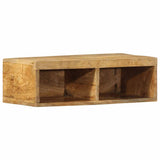 vidaXL Wall-Mounted TV Cabinet 60x30x19 cm Solid Rough Mango Wood