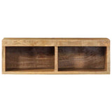 vidaXL Wall-Mounted TV Cabinet 60x30x19 cm Solid Rough Mango Wood