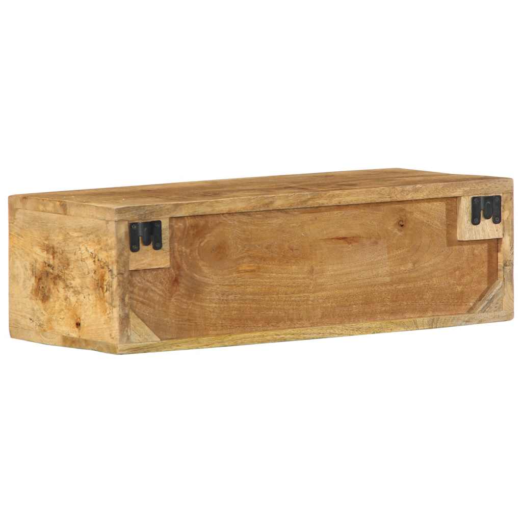 vidaXL Wall-Mounted TV Cabinet 60x30x19 cm Solid Rough Mango Wood