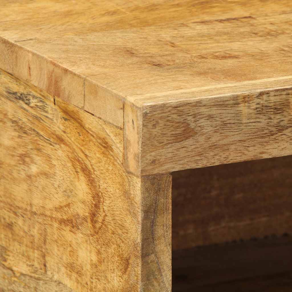 vidaXL Wall-Mounted TV Cabinet 60x30x19 cm Solid Rough Mango Wood