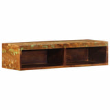 vidaXL Wall-Mounted TV Cabinet 60x30x19 cm Solid Rough Mango Wood