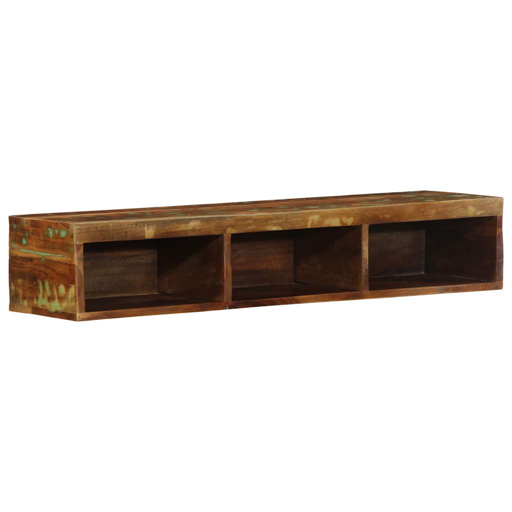 vidaXL Wall-Mounted TV Cabinet 60x30x19 cm Solid Rough Mango Wood