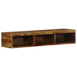 vidaXL Wall-Mounted TV Cabinet 60x30x19 cm Solid Rough Mango Wood