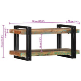 vidaXL Wall Shelf Solid Reclaimed Wood Multicolour