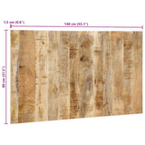 vidaXL Hoofdbord 120 cm massief ruw mangohout