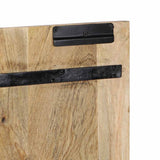 vidaXL Hoofdbord 120 cm massief ruw mangohout