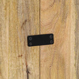 vidaXL Hoofdbord 120 cm massief ruw mangohout