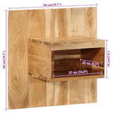 vidaXL Nachtkastje 50x27x50 cm massief ruw mangohout