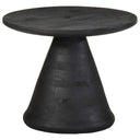 vidaXL Bijzettafel Ø50x40 cm massief mangohout zwart
