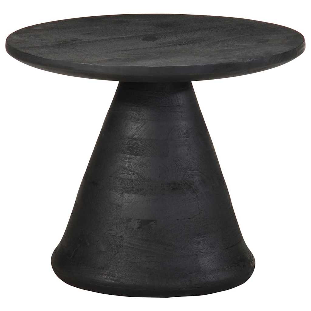 vidaXL Bijzettafel Ø50x40 cm massief mangohout zwart