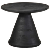 vidaXL Bijzettafel Ø50x40 cm massief mangohout zwart