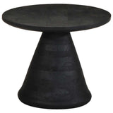 vidaXL Bijzettafel Ø50x40 cm massief mangohout zwart