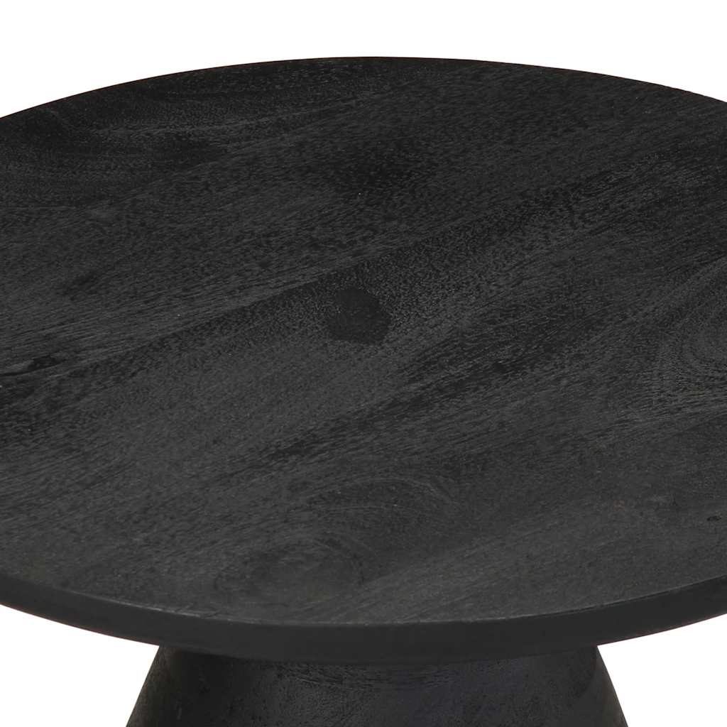 vidaXL Bijzettafel Ø50x40 cm massief mangohout zwart