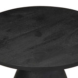 vidaXL Bijzettafel Ø50x40 cm massief mangohout zwart
