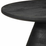 vidaXL Bijzettafel Ø50x40 cm massief mangohout zwart