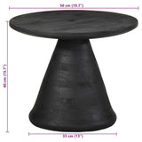 vidaXL Bijzettafel Ø50x40 cm massief mangohout zwart