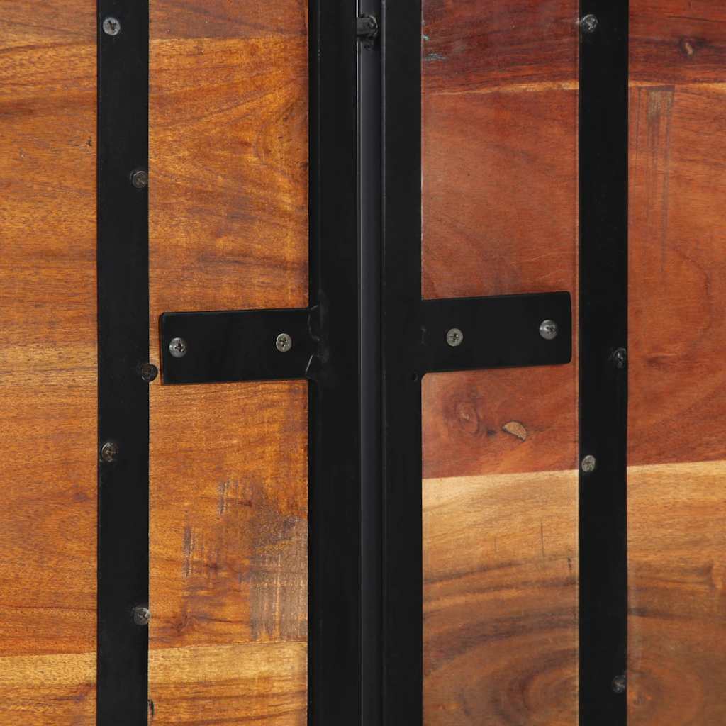 vidaXL Hoofdeinde 100 cm massief hout mango en ijzer