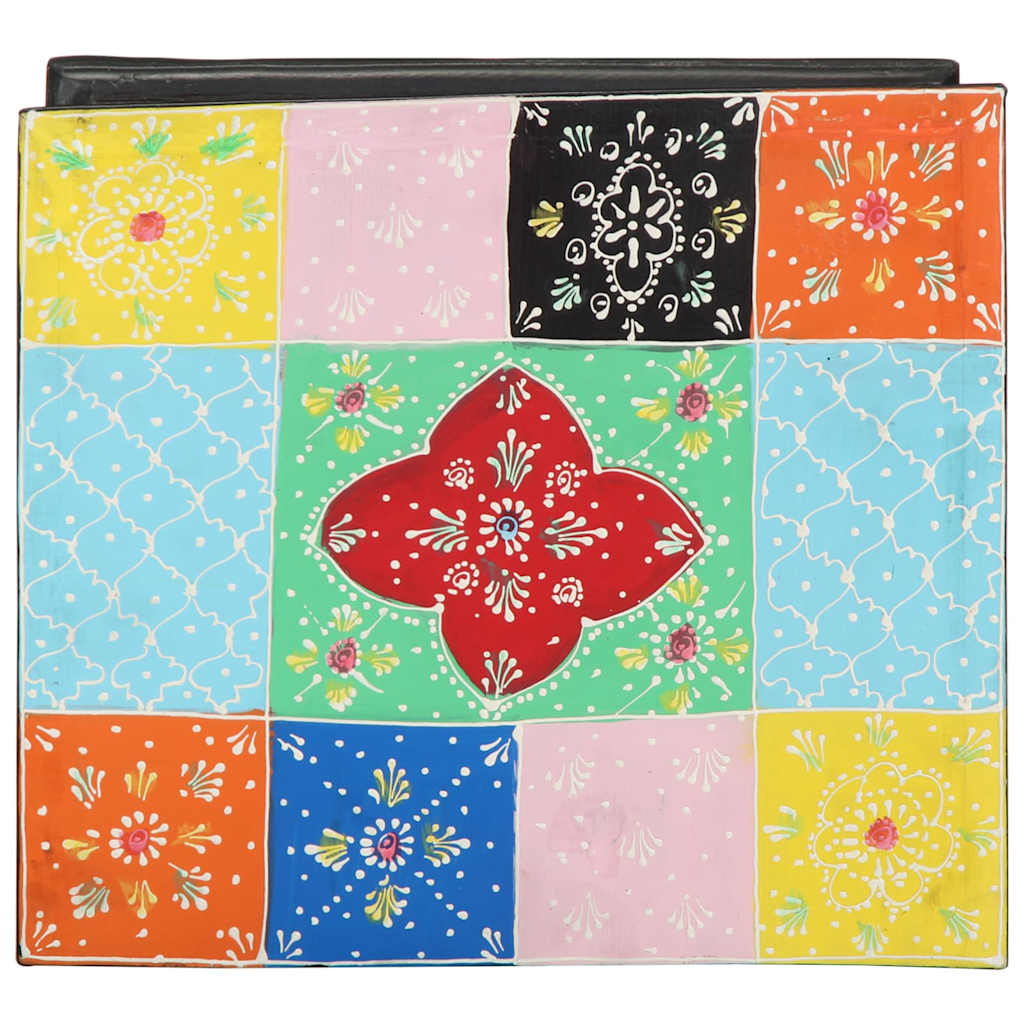 vidaXL Nachtkastje Multikleur 40 x 35 x 45 cm Massief Mango Hout