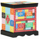 vidaXL Nachtkastje Multikleur 40 x 35 x 45 cm Massief Mango Hout