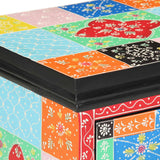 vidaXL Nachtkastje Multikleur 40 x 35 x 45 cm Massief Mango Hout