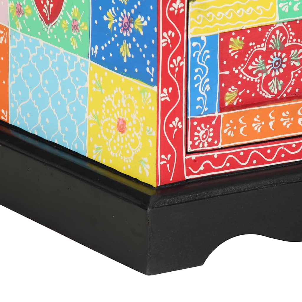 vidaXL Nachtkastje Multikleur 40 x 35 x 45 cm Massief Mango Hout