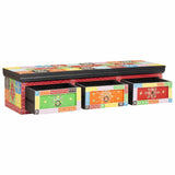 vidaXL TV Kast met lade Multikleur 100 x 30 x 24 cm Massief mangohout