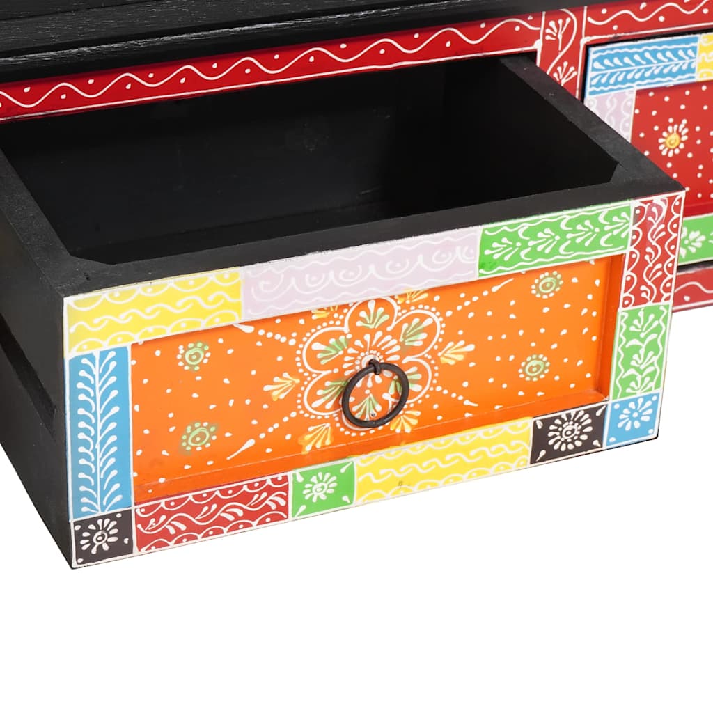 vidaXL TV Kast met lade Multikleur 100 x 30 x 24 cm Massief mangohout