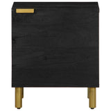 vidaXL Bedside Cabinet 40x33x46 cm Solid Mango Wood Black