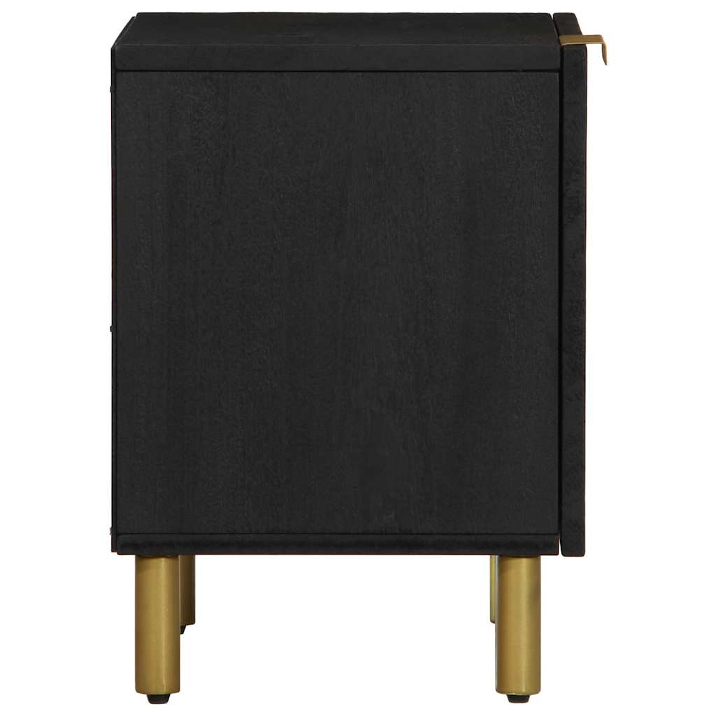 vidaXL Bedside Cabinet 40x33x46 cm Solid Mango Wood Black