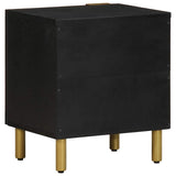 vidaXL Bedside Cabinet 40x33x46 cm Solid Mango Wood Black