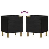 vidaXL Bedside Cabinet 40x33x46 cm Solid Mango Wood Black