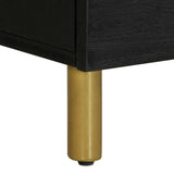 vidaXL Bedside Cabinet 40x33x46 cm Solid Mango Wood Black