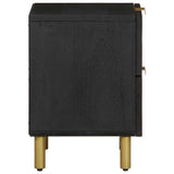 vidaXL Bedside Cabinet 40x33x46 cm Solid Mango Wood Black